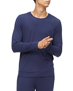 Calvin Klein Ultra Soft Modern Lounge Sweatshirt In Blue Shadow