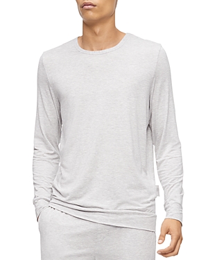 Calvin Klein Ultra Soft Modern Lounge Sweatshirt In Grey Heather
