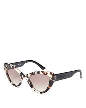 Prada Women's Cat Eye Sunglasses, 52mm In Havana/brown