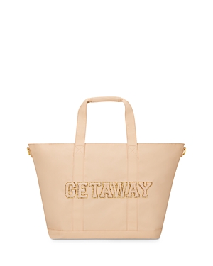 Shop Stoney Clover Lane Classic Travel Tote In Sand/getaway