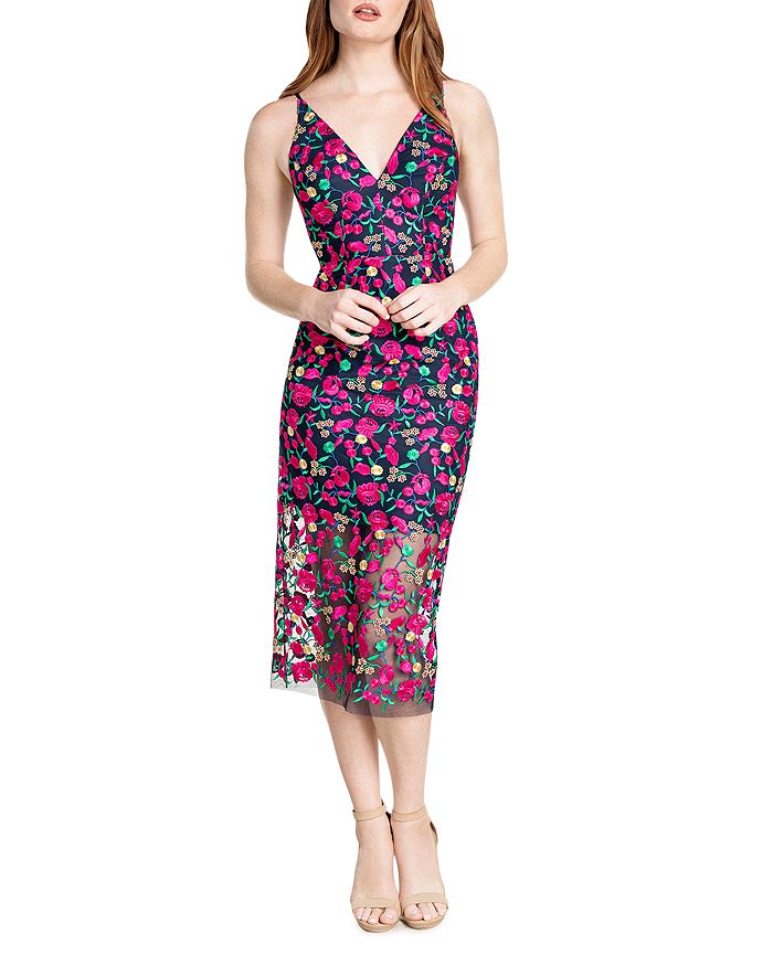 Dress the Population Aurora Floral Print Dress Bloomingdale's