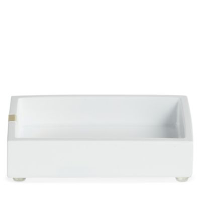 Houston Street White/Brass Soap Dish