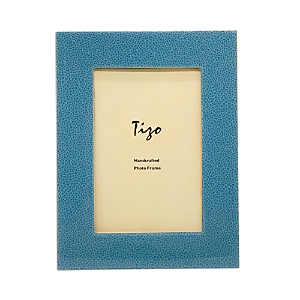 Tizo Wood Faux Shagreen Frame, 5 X 7 In Blue