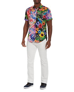 SportsX Men Regular-Fit Stylish Floral Print African Short Sleeve Polo Shirt