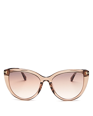 Tom Ford Isabella-02 56mm Gradient Cat Eye Sunglasses In Tan/pink