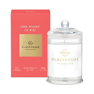 GLASSHOUSE FRAGRANCES ONE NIGHT IN RIO 2.1 OZ TRIPLE SCENTED CANDLE