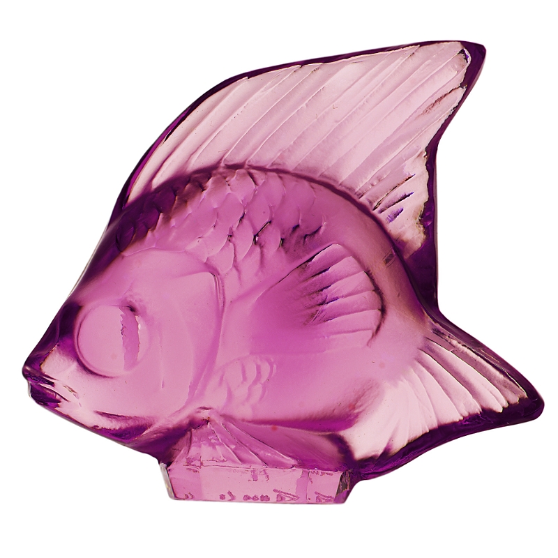 Lalique Classic Fish In Fuchsia