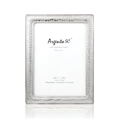 "Thin Croc" Sterling Silver Frame, 5X7