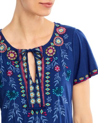Johnny Was Sicilia Tiered Cotton Knit Dress | Bloomingdale's
