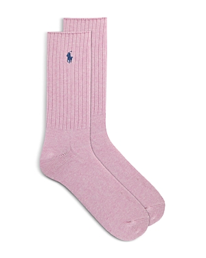 Polo Ralph Lauren Cotton Rib Crew Socks In Pinkh