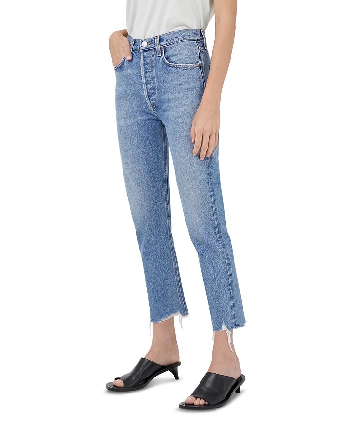 AGOLDE Riley Cotton Cropped High Rise Jeans | Bloomingdale's