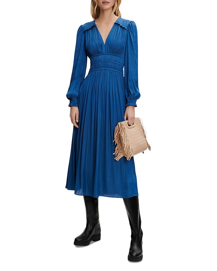 Maje Riannette Smocked Midi Dress | Bloomingdale's