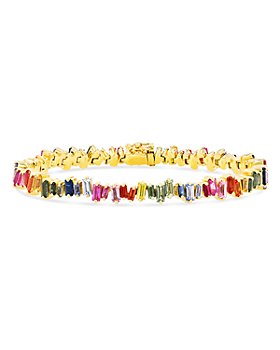 SUZANNE KALAN - 18K Rose Gold Fireworks Rainbow Sapphire Bracelet