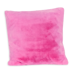 Apparis Brenn Faux Fur Pillowcase, Square In Sugar Pink