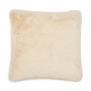 Apparis Brenn Faux Fur Pillowcase, Square In Latte