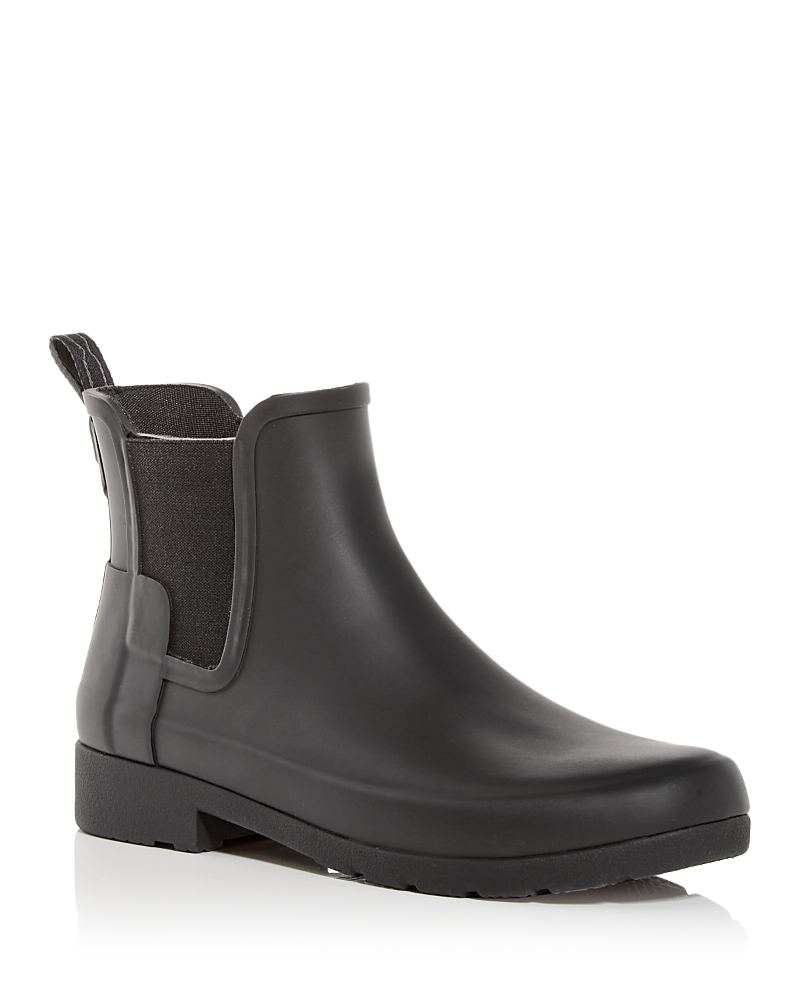 Hunter Original Refined Chelsea Rain Boots In Black