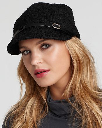 Eugenia Kim Meredith Black Boucle Equestrian Cap Bloomingdale S