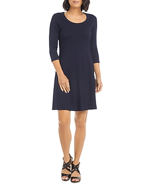 Karen Kane A-line Jersey Dress In Navy