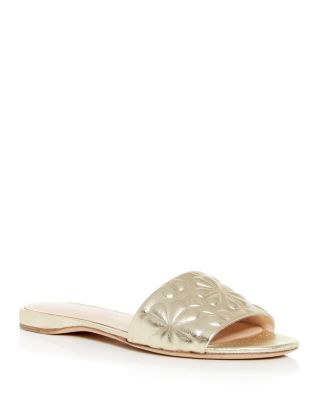 kate spade gold mules