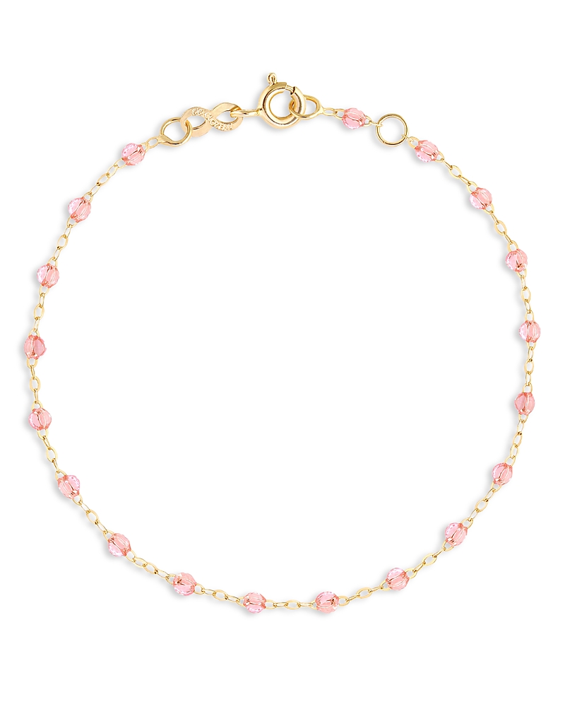 Gigi Clozeau 18k Yellow Gold Classic Gigi Resin Bracelet In Rose