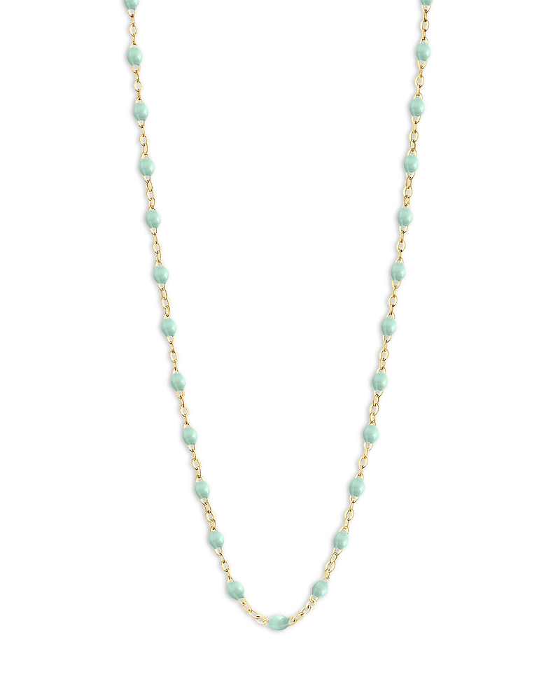Shop Gigi Clozeau 18k Yellow Gold Classic Gigi Resin Bead Collar Necklace, 16.5 In Jade