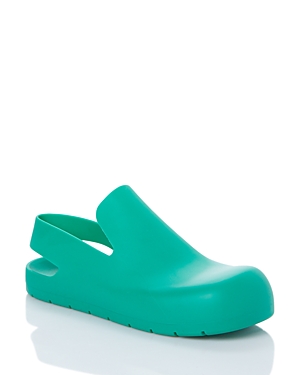 Bottega Veneta Rubber Platform Slingback Sandals In Turqouise