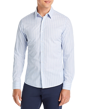 Michael Kors Textured Stripe Slim Fit Button Down Shirt