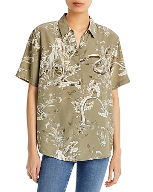 ANINE BING BRUNI TROPICAL PRINT SHIRT