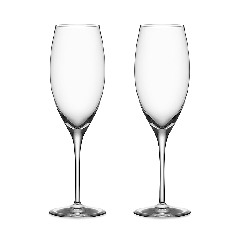 Orrefors Set Of 2 Premier Champagne Glasses