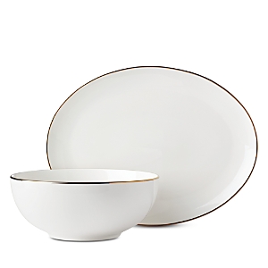 Lenox Trianna White 2-Piece Platter and Serving Bowl Set