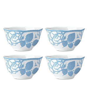 Lenox Butterfly Meadow Cottage Rice Bowls, Set Of 4 In White/cornflower
