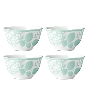Lenox Butterfly Meadow Cottage Rice Bowls, Set Of 4 In White/sage