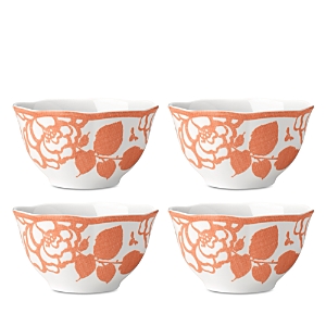 Lenox Butterfly Meadow Cottage Rice Bowls, Set Of 4 In White/saffron
