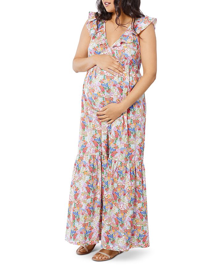Maternity Jumpsuit - Isabel Maternity by Ingrid & Isabel Blue Floral M
