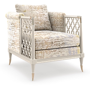 Caracole Lattice Entertain You Chair In Gold