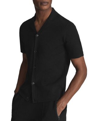 REISS Chico Short Sleeve Cuban Collar 