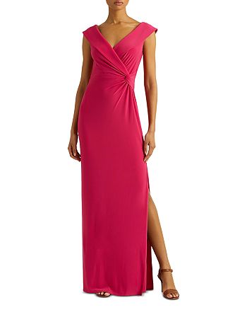 Ralph Lauren Jersey Off-the-Shoulder Gown | Bloomingdale's