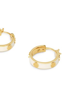 ピアス [ Tory Burch ] MILLER STUD ENAMEL HOOP EARRING Tory Burch Miller Stud Enamel Hoop Earrings | Bloomingdale's