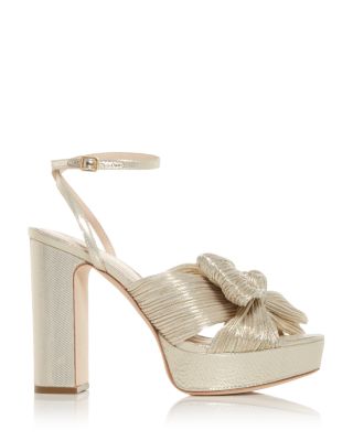 Women's Natalia Pleated Platform High Block Heel Sandals