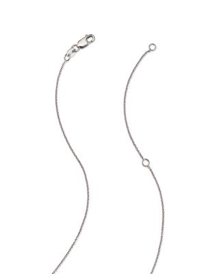 18K Gold Small Cross Pendant Necklace with Diamonds, 16"