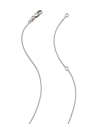 Roberto Coin 18K White Gold or Yellow Gold and Diamond Extra Small Circle Necklace, 16&amp;quot;-18&amp;quot;