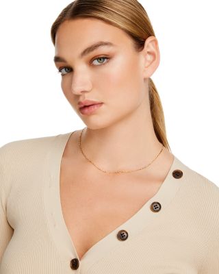 Flat Rolo Link Chain Necklace in 14k Yellow Gold