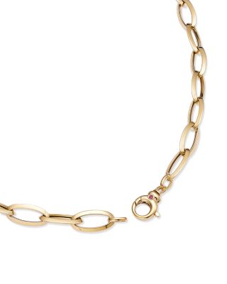 18K Yellow Gold Long Link Chain Necklace, 31"