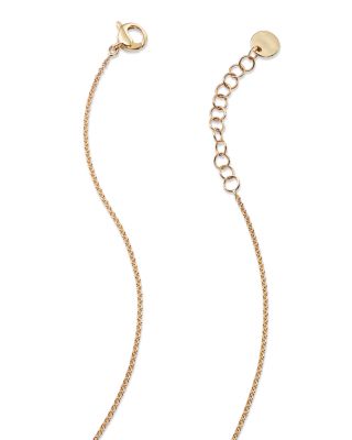 18K Yellow Gold Delicati Pendant Necklace with Diamonds, 16.5"