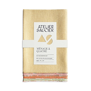 Shop Atelier Saucier The Santa Fe Napkins, Set Of 4 In Multi