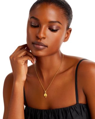 18K Yellow Gold Celestial Diamond Luna Pendant