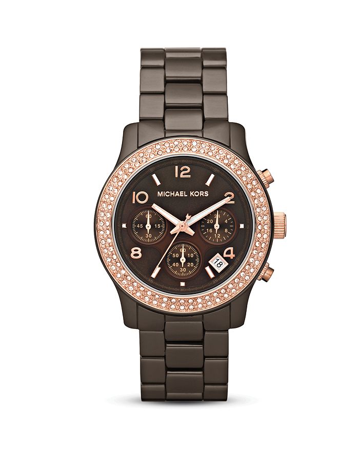 Chocolate michael sales kors watch