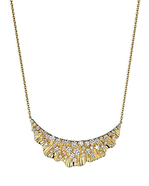 Shop Hueb 18k Yellow Gold Bahia Diamond Engraved Collar Necklace, 18