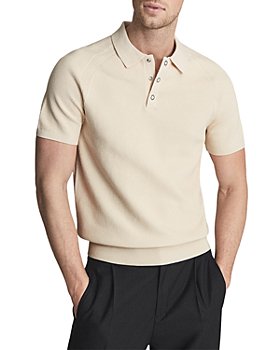 REISS - Alan Cotton Stretch Textured Regular Fit Polo Shirt 