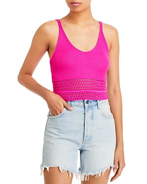 Shop Aqua Pointelle Tank Top - 100% Exclusive In Hot Pink